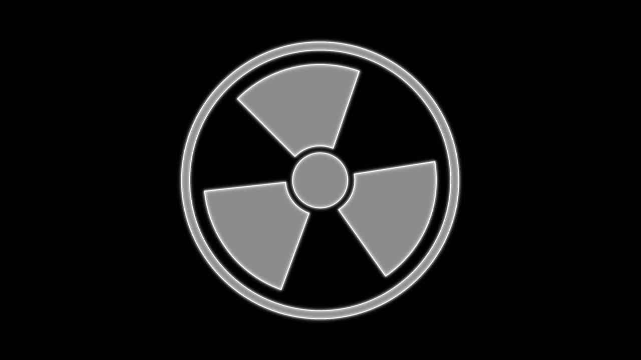 시간이 지남에 따라 색이 변하는 방사선 기호