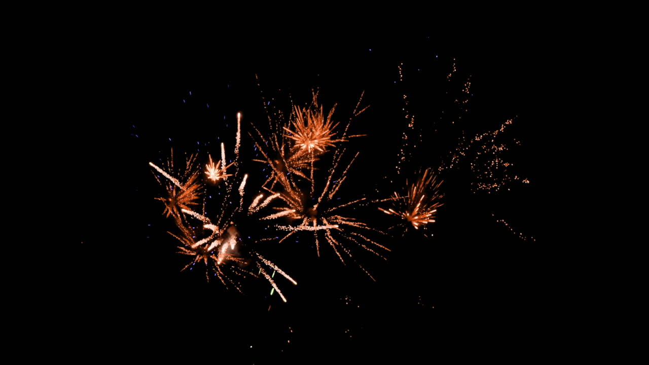 Orange fireworks 4k