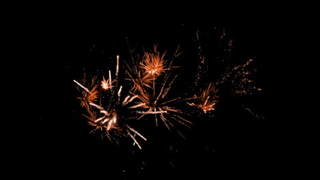 fuegos artificiales naranjas 4k