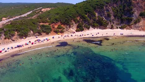 toma aérea de las playas de el kala argelia por drone