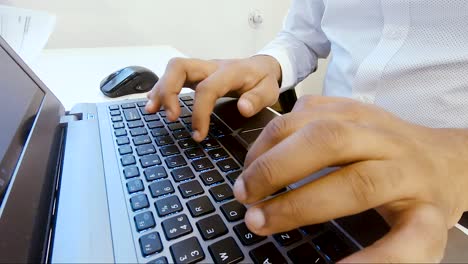 Close-Up-Asian-Indian-Man-Hands-Typing-Using-Computer-Keyboard