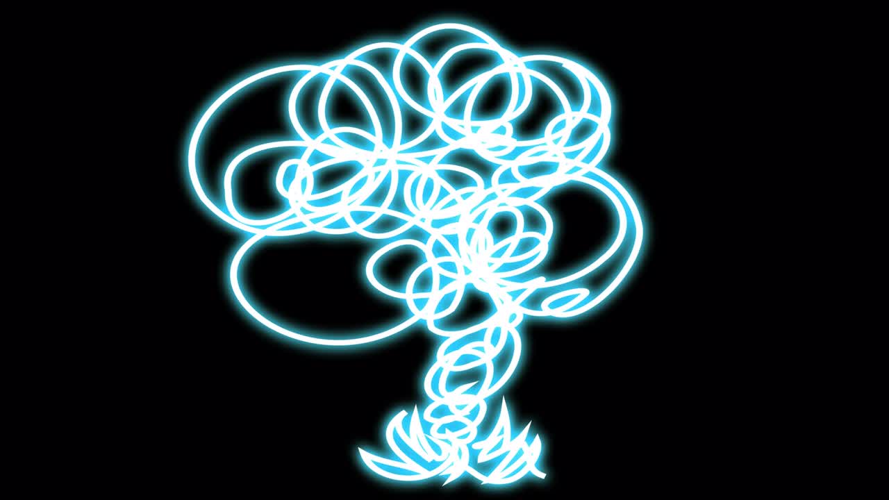 huevo de neón en una línea.