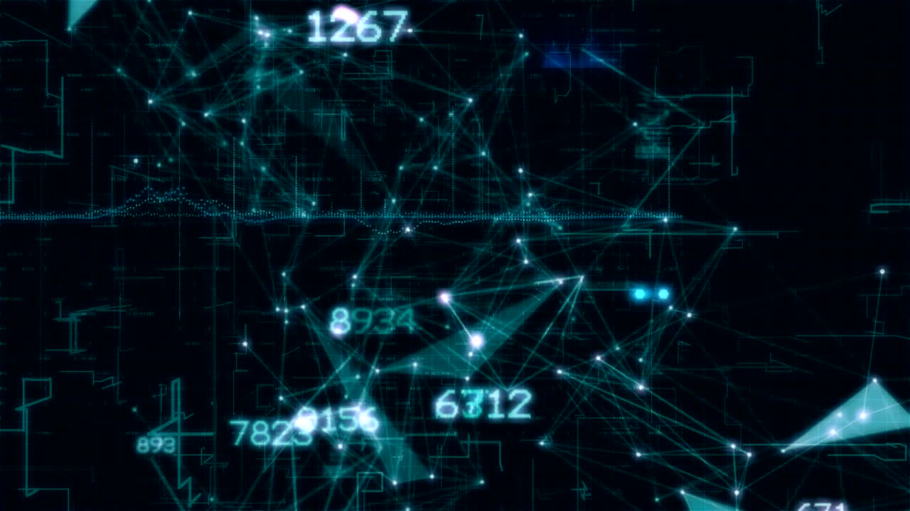 Network / math / numbers / code seamless looping animation.