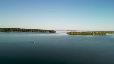 les cheneaux islands view from the air, hessel, michigan