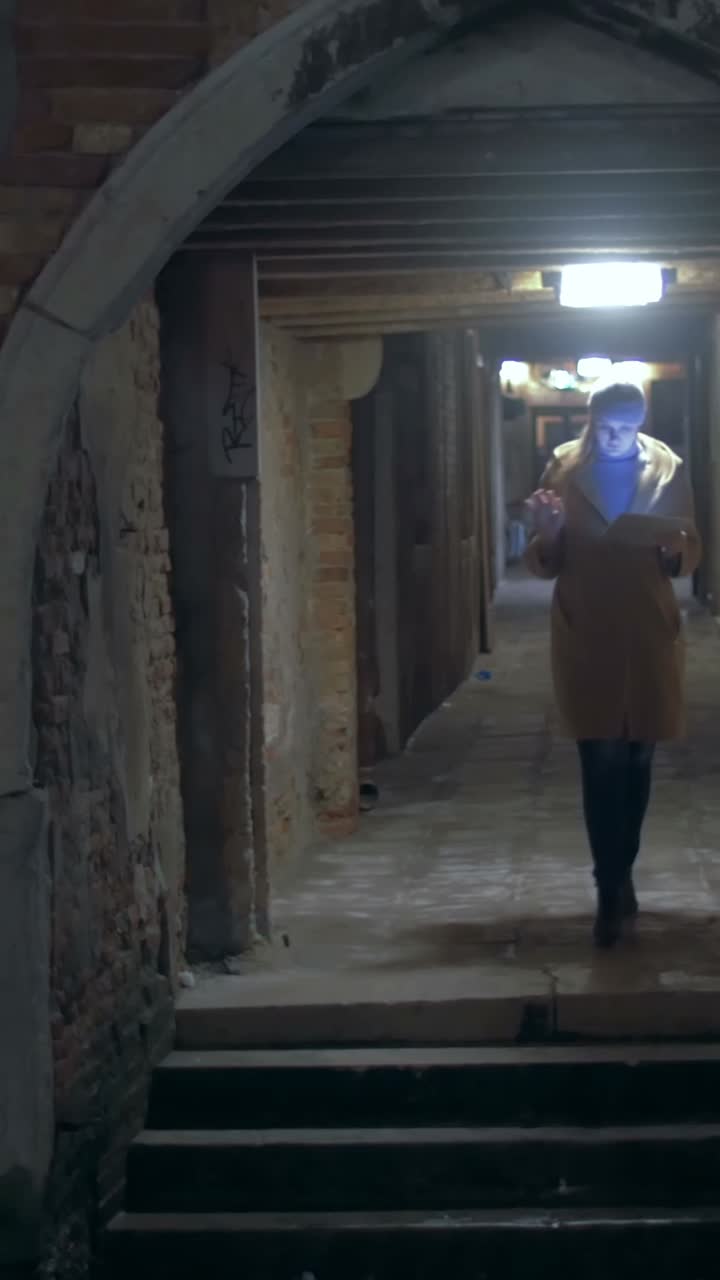 Urban alleyway with archway