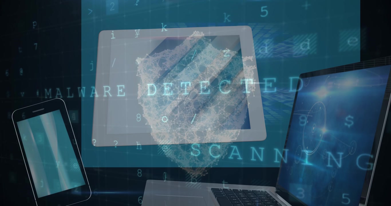 Animation of animation of data processing over screens