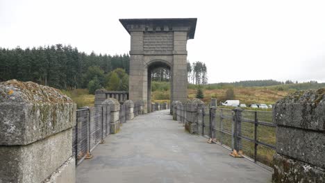 historical north wales alwen dam reservoir landmark building dolly left slow