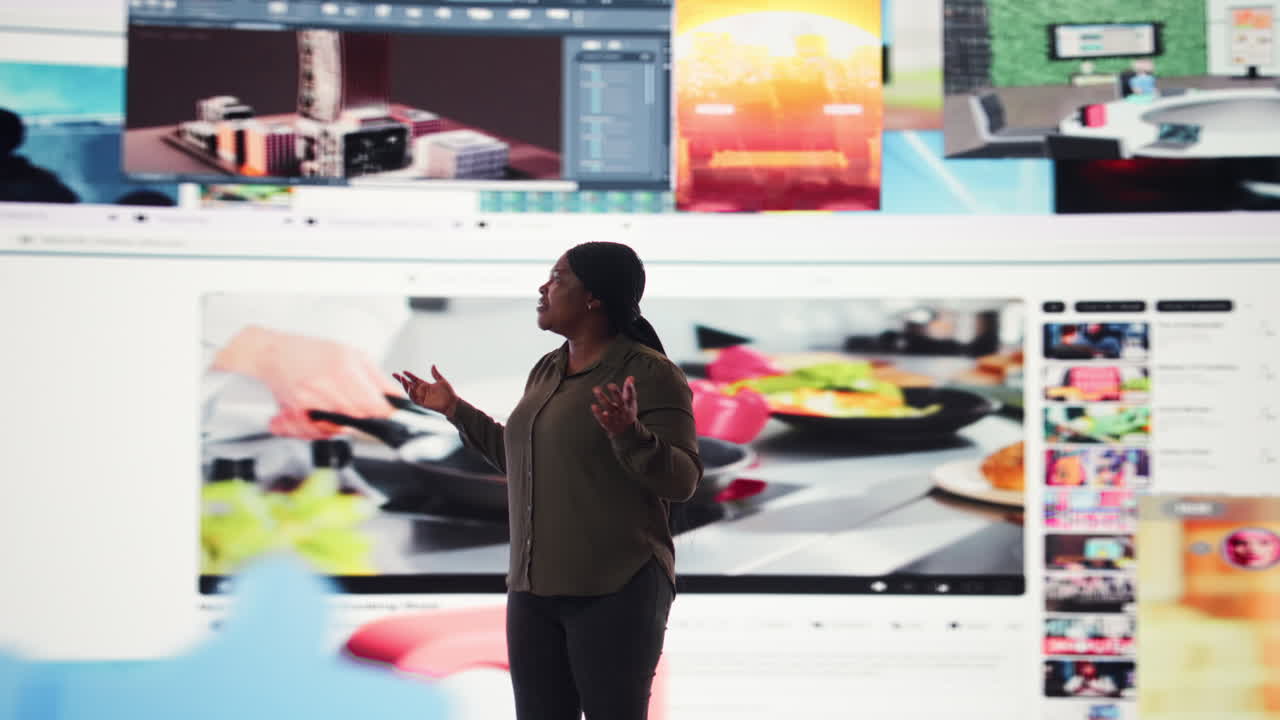 Une femme profite d’une visualisation de flux de contenu vidéo illimités