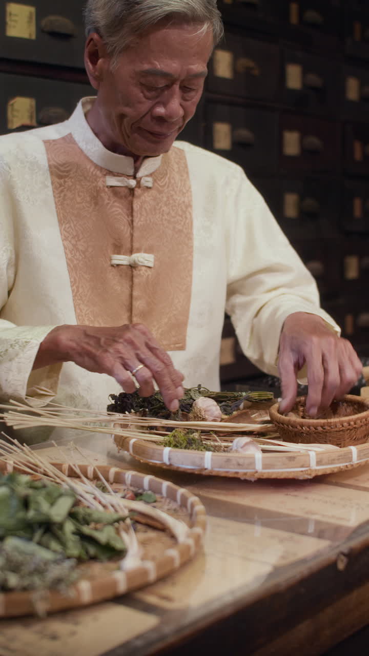 Herbal Medicine Workers Making Mixtures at Apothecary