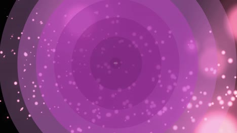 animation of breast cancer awareness text over pink circles