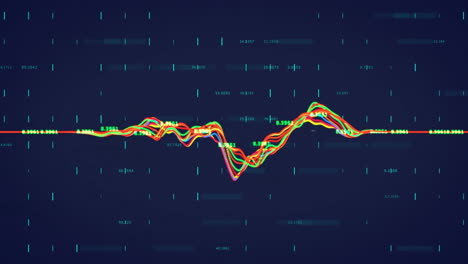 Animation-of-financial-data-processing-over-network-of-connections-on-black-background