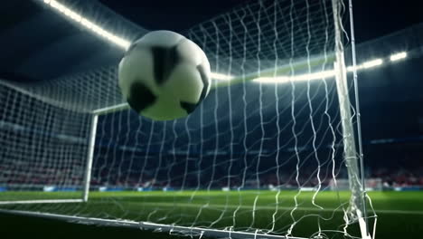 soccer goal at night