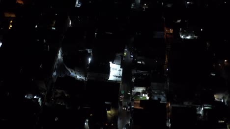 palestinian town at night aerial view