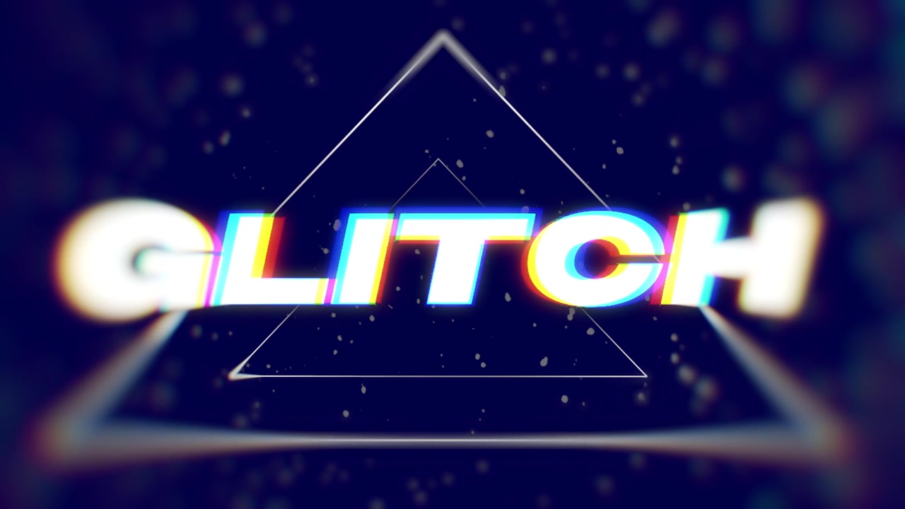 Dynamisk glitch-tekstanimasjon med moderne typografi