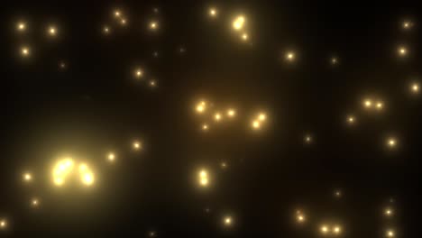 luces de brillo dorado en el fondo