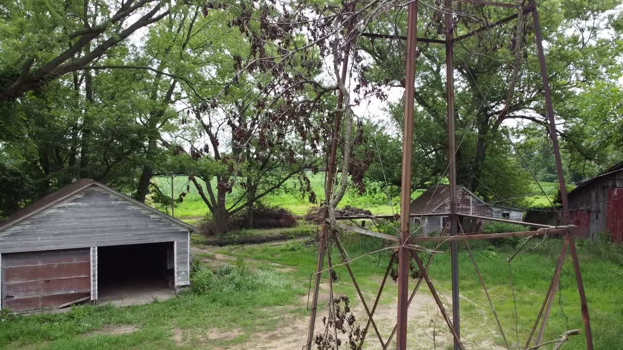 소박한 지역 네덜란드 미시간 무인 항공기 공중