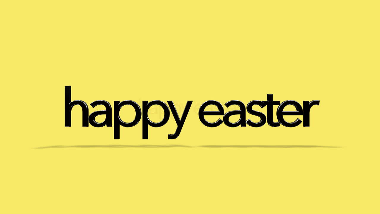 Testo scorrevole Buona Pasqua su gradiente giallo
