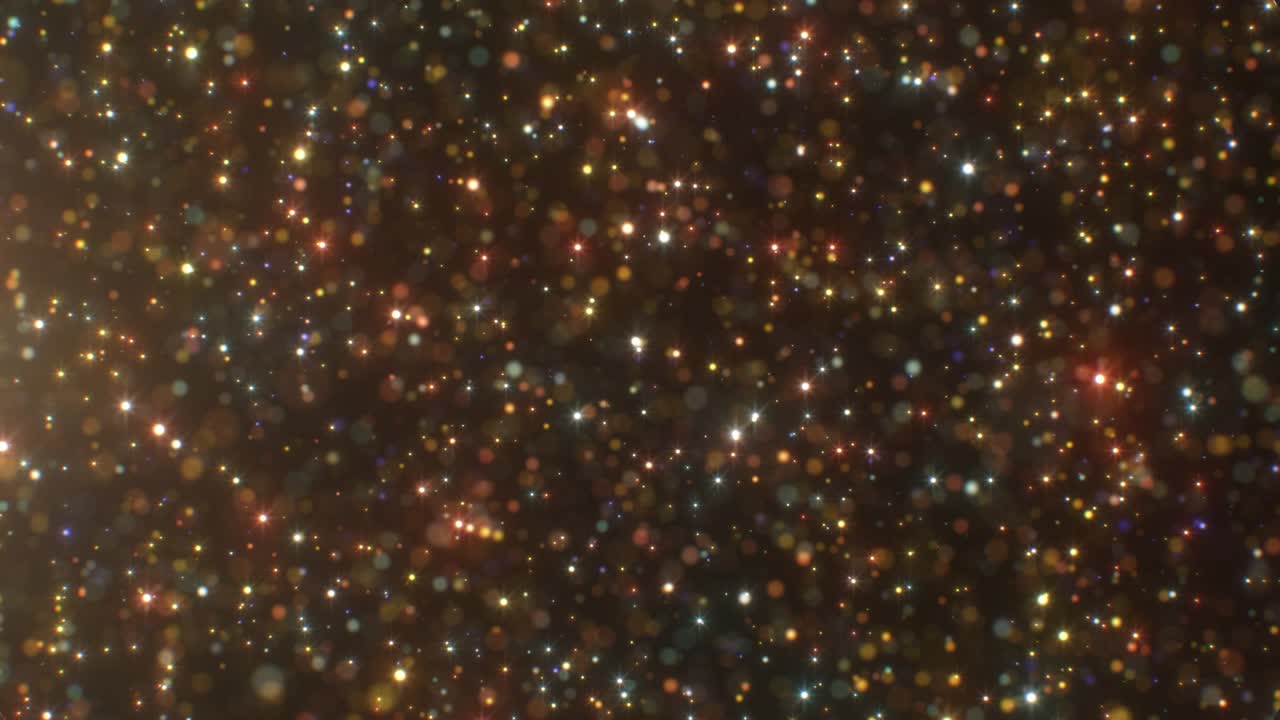 Beautiful Shimmering Sparkle Star Shiny Glitter Bokeh Particles Fly - 4K Seamless Loop Motion Background Animation