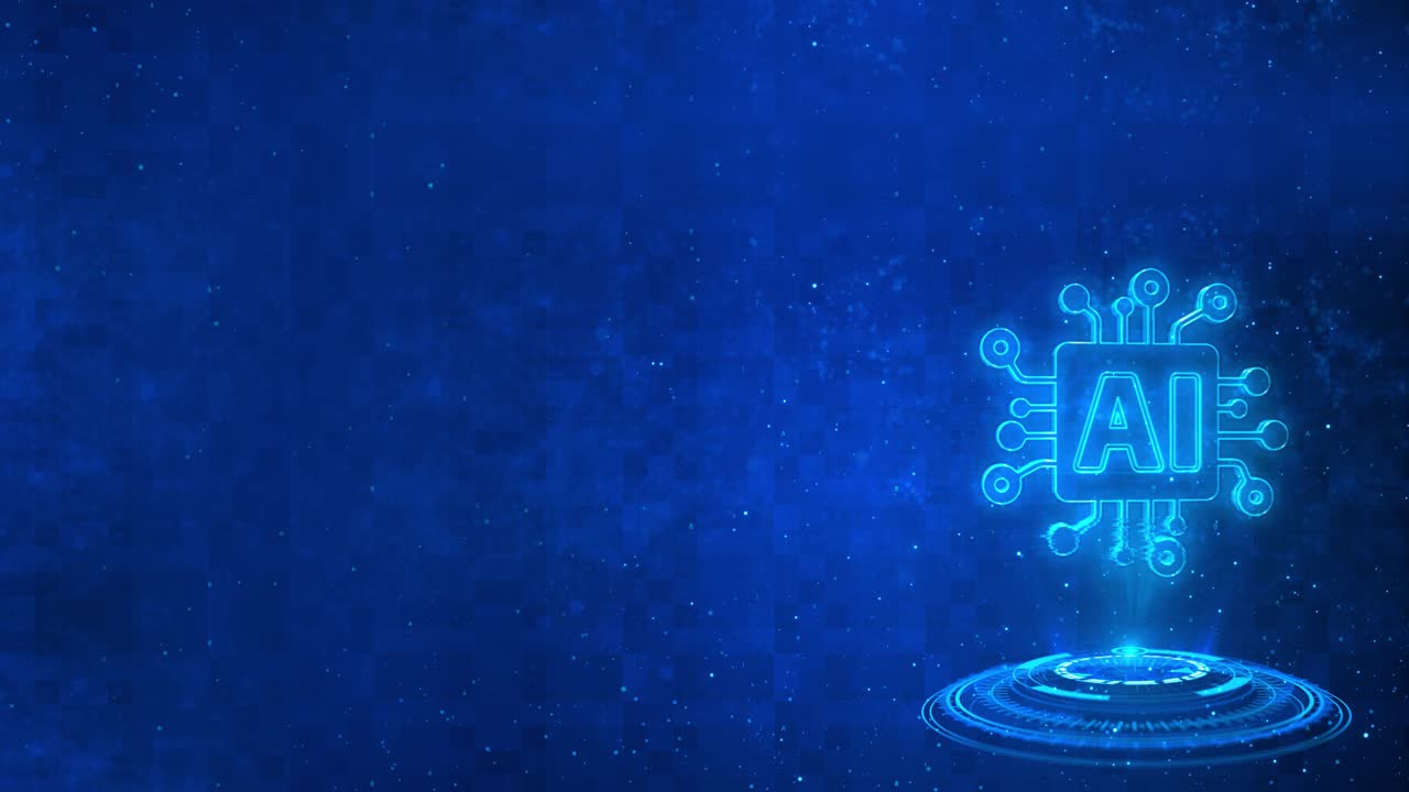 Artificial intelligence ai marketing businessman working in office among skyscrapers technology