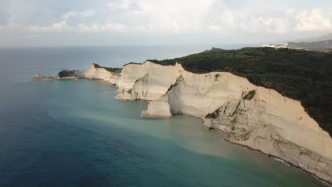 Luftaufnahme-Der-Klippe-Cape-Drastis-In-Korfu-Griechenland