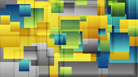 cuadrados brillantes coloridos tecnología abstracta fondo de movimiento