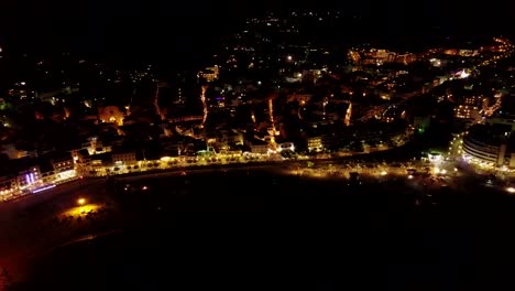 flying above italy's nightlife fireworks