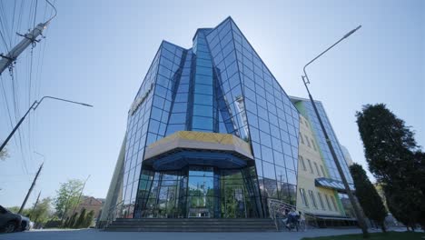 modern office building in city