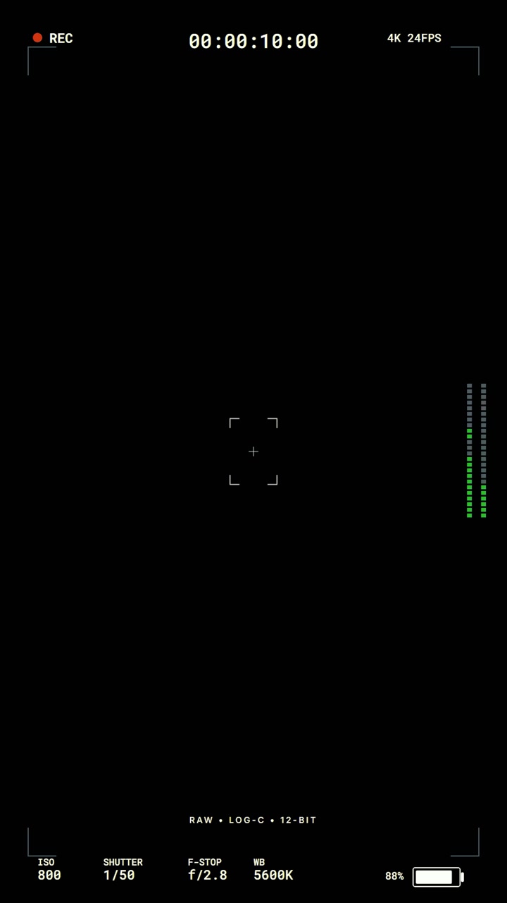Digital Camera Viewfinder Interface Overlay
