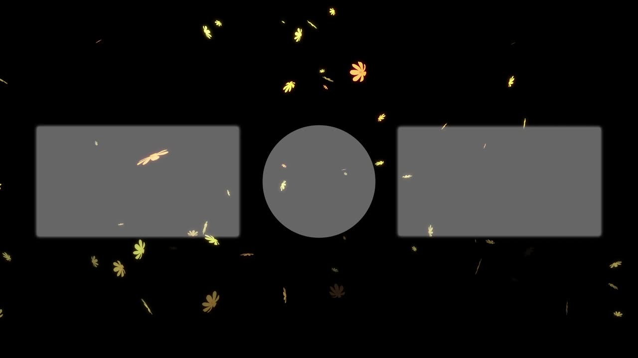 Cosmos flower particles end card ending screen motion graphics