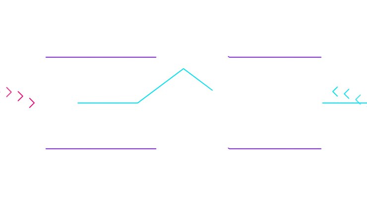 Abstract Motion Graphics with Moving Geometric Lines and Arrows