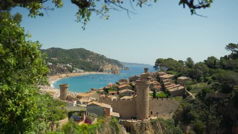 murallas de tossa de mar historical landmark in girona, catalonia, spain