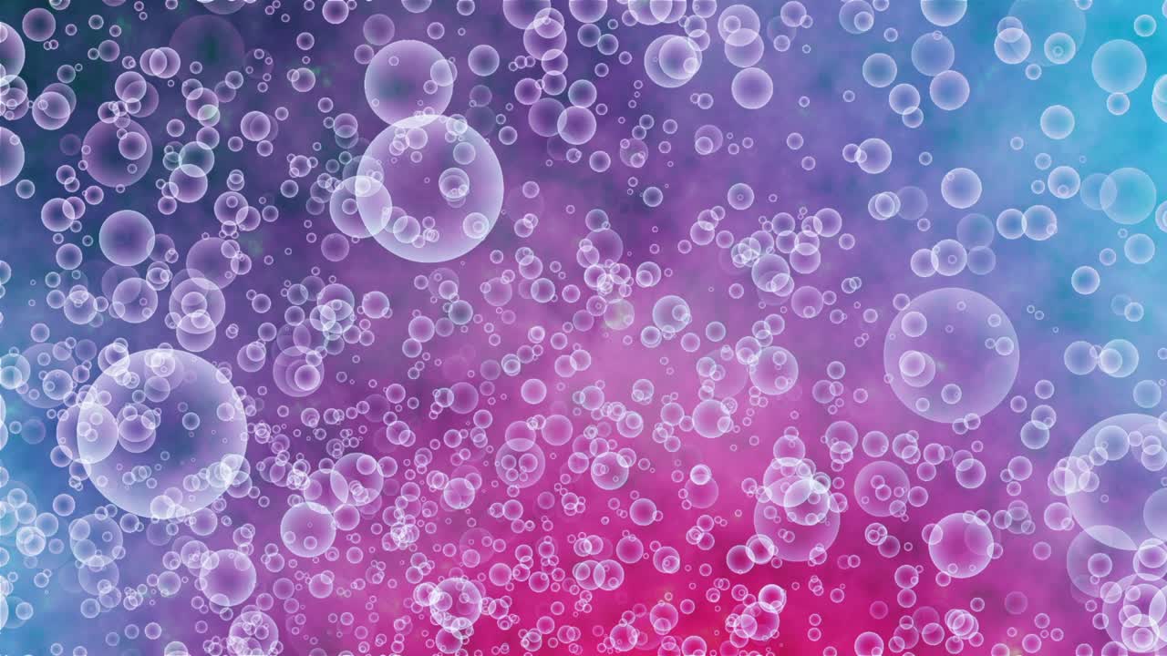Abstract background motion with moving soap bubbles