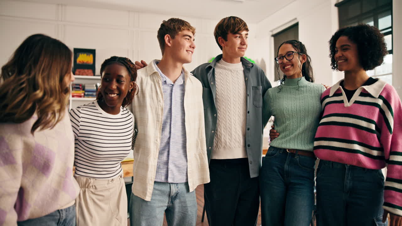 Diverse Group of Young Adults Smiling