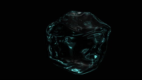 a 3d rendering showcases a vibrant blue crystal ball, reflecting light beautifully. this ornamental piece exudes elegance and mystique