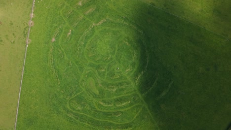 the iron age earthen ringfort at hill of ward, county meath, ireland, aerial view