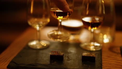 sampling whisky and chocolates in glasgow, scotland