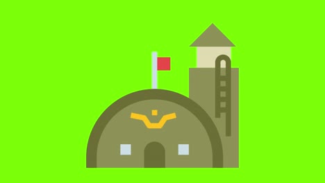 green screen , base, camp, house, high quality