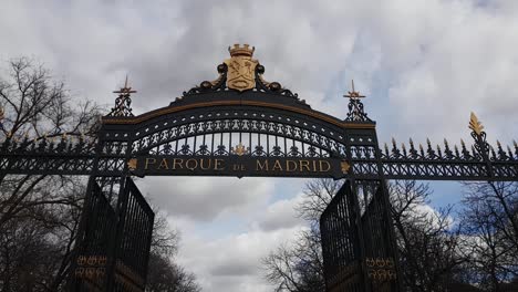 beautiful entrance to retiro park in madrid