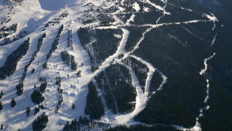 Aerial View Of Lush Snowy Mountains Around Garibaldi Lake At Garibaldi Provincial Park In BC, Canada During Winter Season