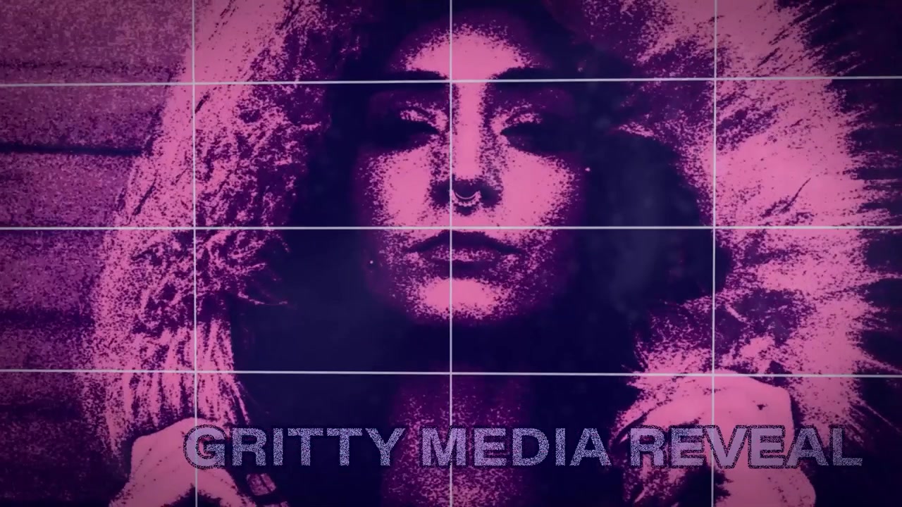 Dynamické odhalení médií s drsným vzhledem a stylizovanou video koláží
