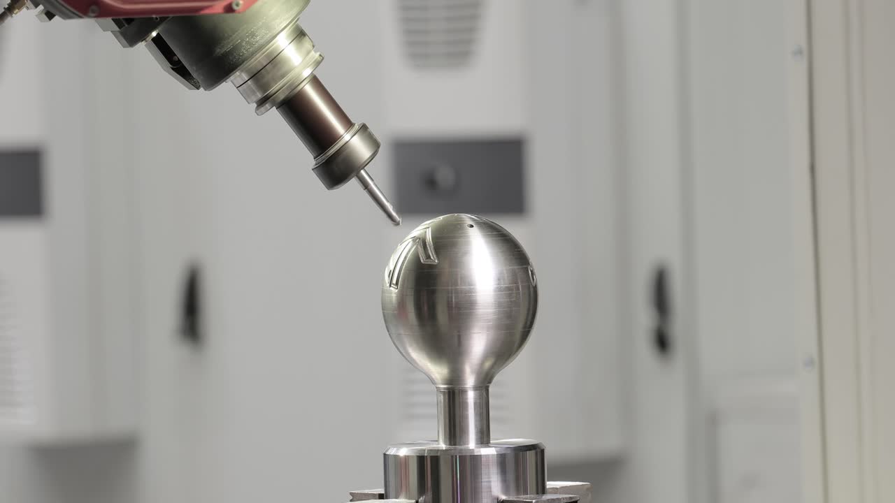 Fresatrice CNC per la lavorazione dei metalli. Taglio della moderna tecnologia di lavorazione del metallo.