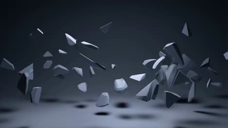 abstract geometric explosion of fragments