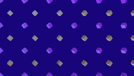 animation of purple and yellow squares and purple background