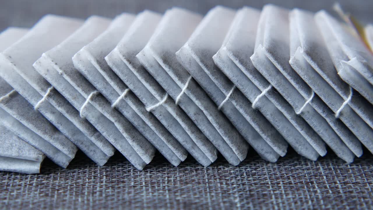 bolsas de té apiladas