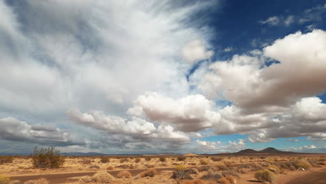 the beautiful clouds over the mojave desert in california - time lapse