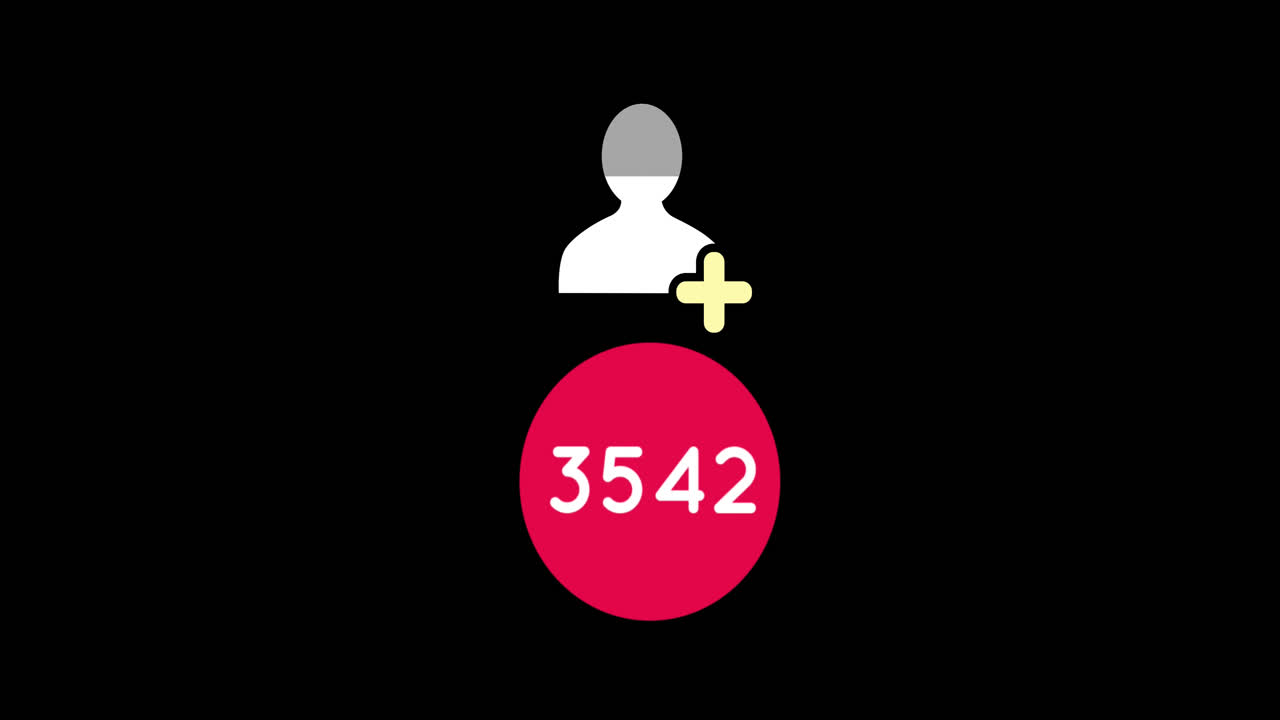 Person icon on black background 4k