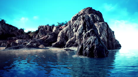 mediterranean rocky shores and landscape