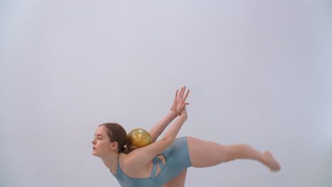 gymnast with ball