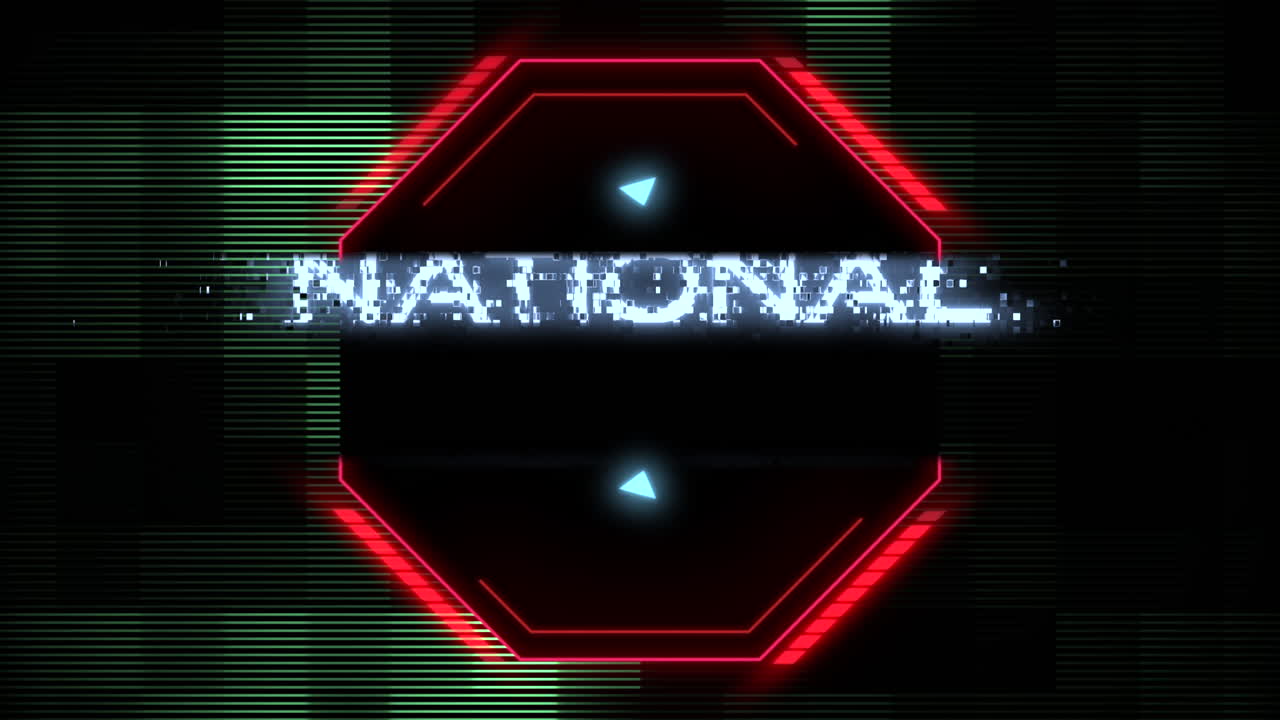 hud 요소가 있는 디지털 컴퓨터 화면의 국가 달의 날