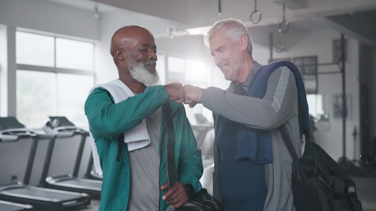 Two Senior Men at the Gym